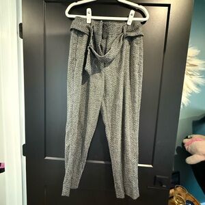 White House Black Market Gray Herringbone Trousers
